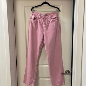 Zara Pink Straight Leg Jeans